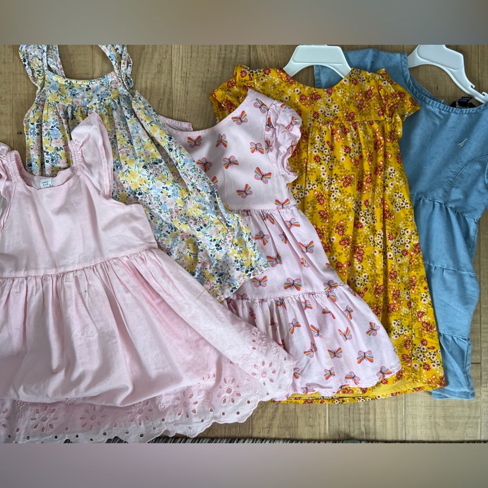 5 Dress Bundle: 2-3T, Nautical, baby Gap, Cat &Jack, Old Navy